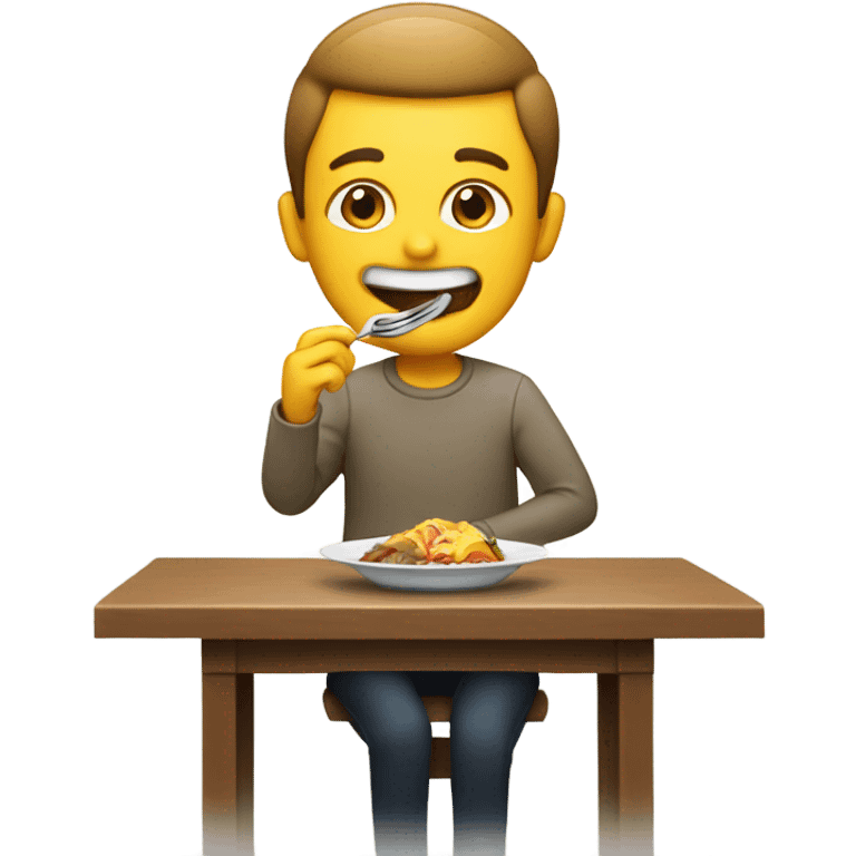 Guy eating  emoji