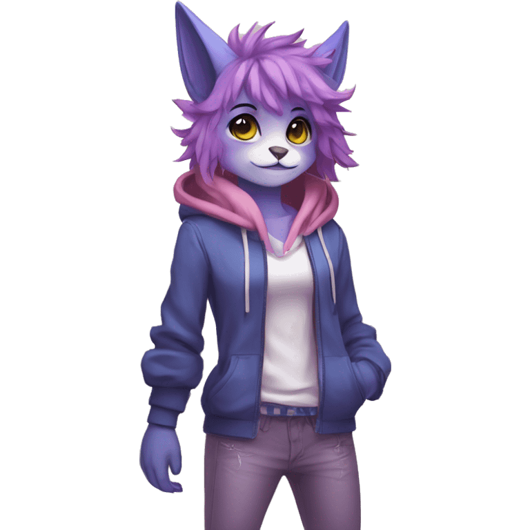 Anthro cool cute kawaii LiLaiRa-Modern-Vernid-Fakémon Full Body emoji