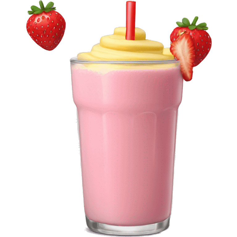 Strawberry banana smoothie emoji