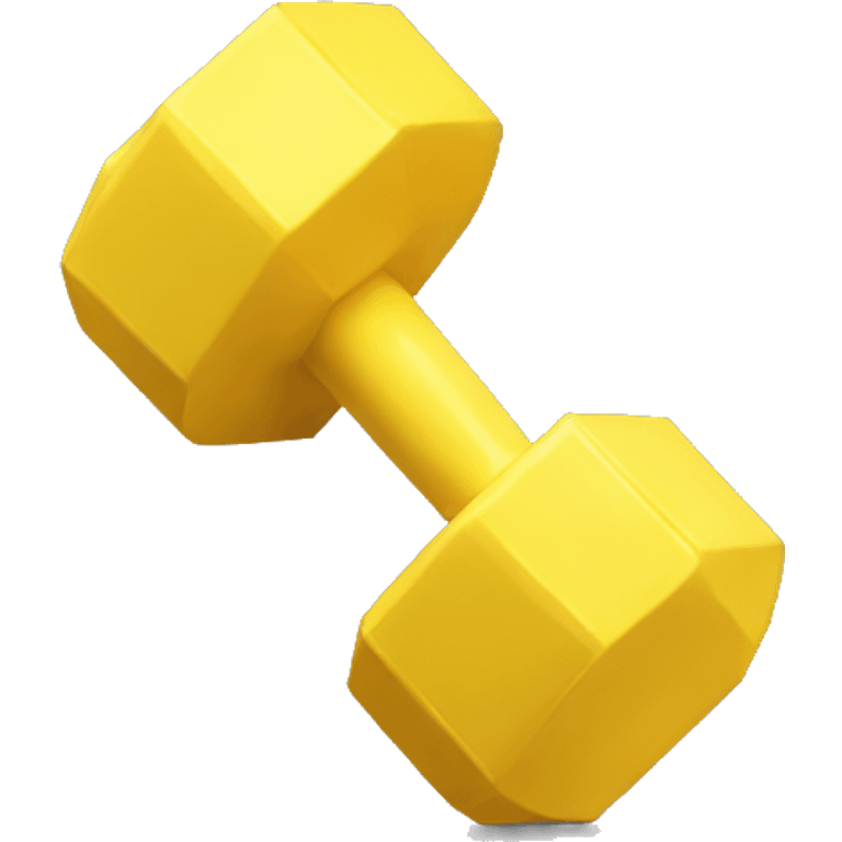 LIGHT YELLOW dumbell emoji