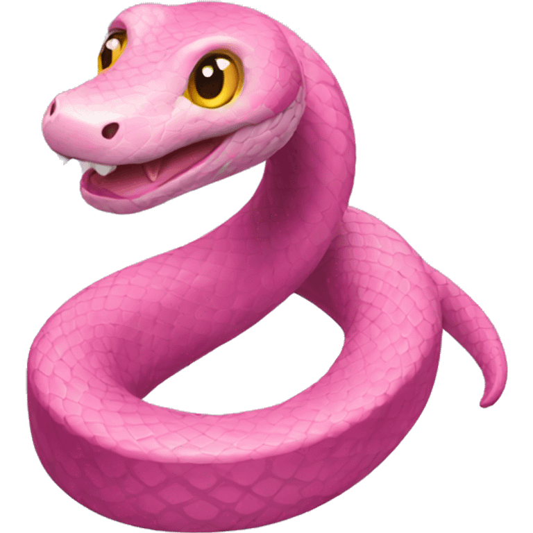 Pink snake  emoji