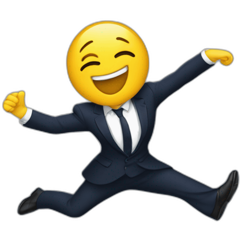 Macron qui danse la danse des canard emoji