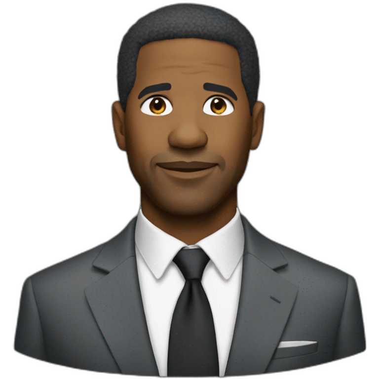 actor Denzel Washington wearing suit emoji