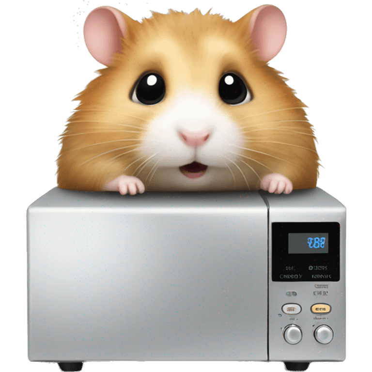 Hamster by a microwave emoji