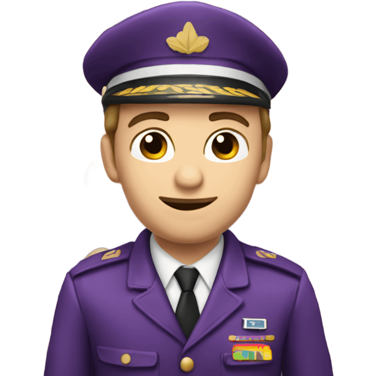 Caucasian male gay pilot kissing egg plant emoji