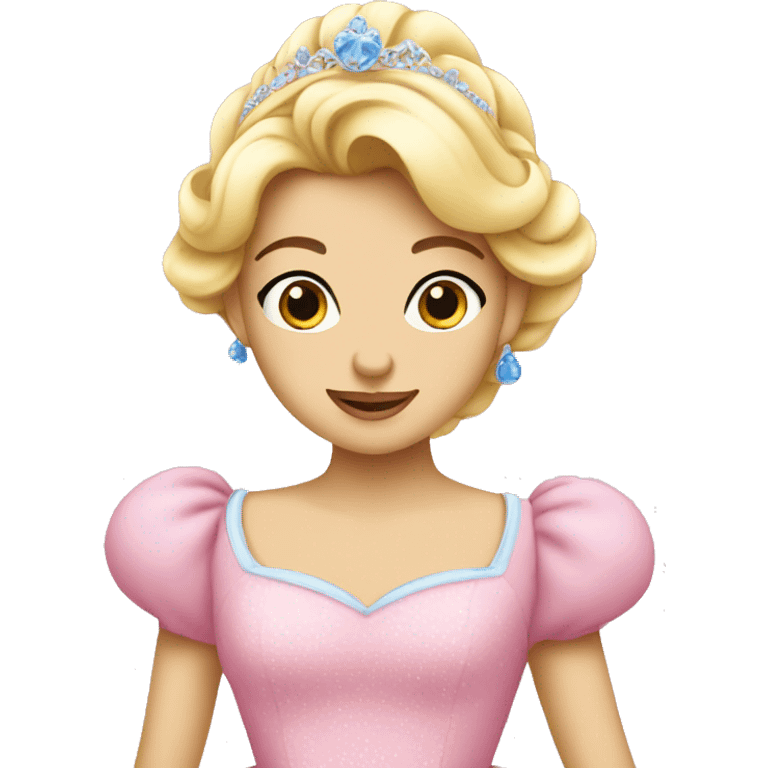 Cinderella in pink emoji