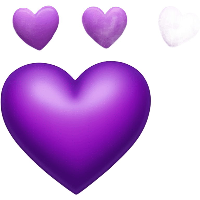 A Purple Heart with small Purple Hearts around it emoji