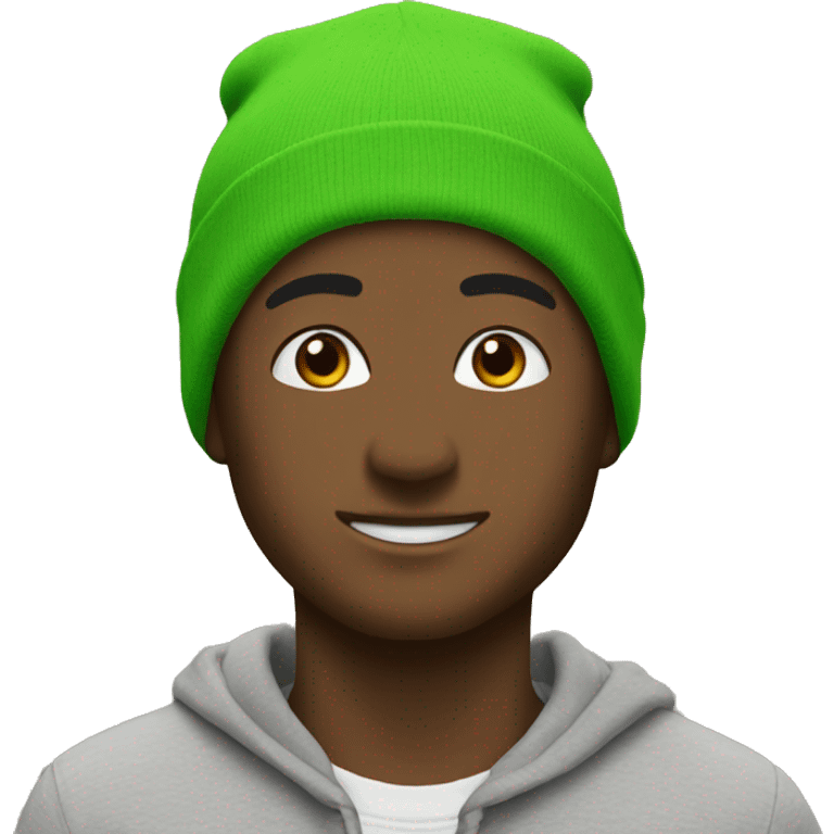 light grass green beanie only emoji