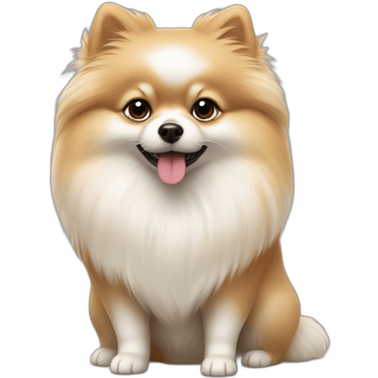 white pomeranian mommy emoji