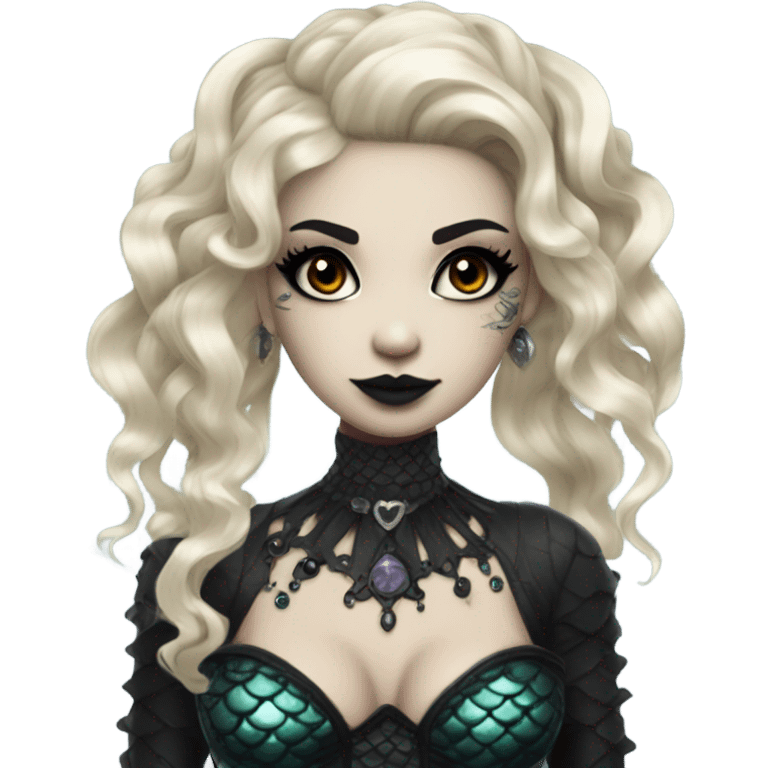 goth mermaid hime girl emoji