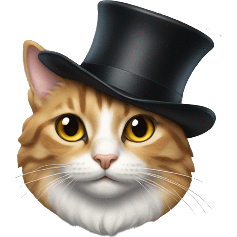 cat with a tophat realistic emoji