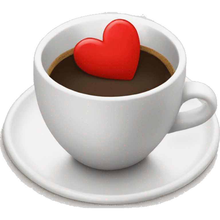 Make a coffe with a heart in it emoji