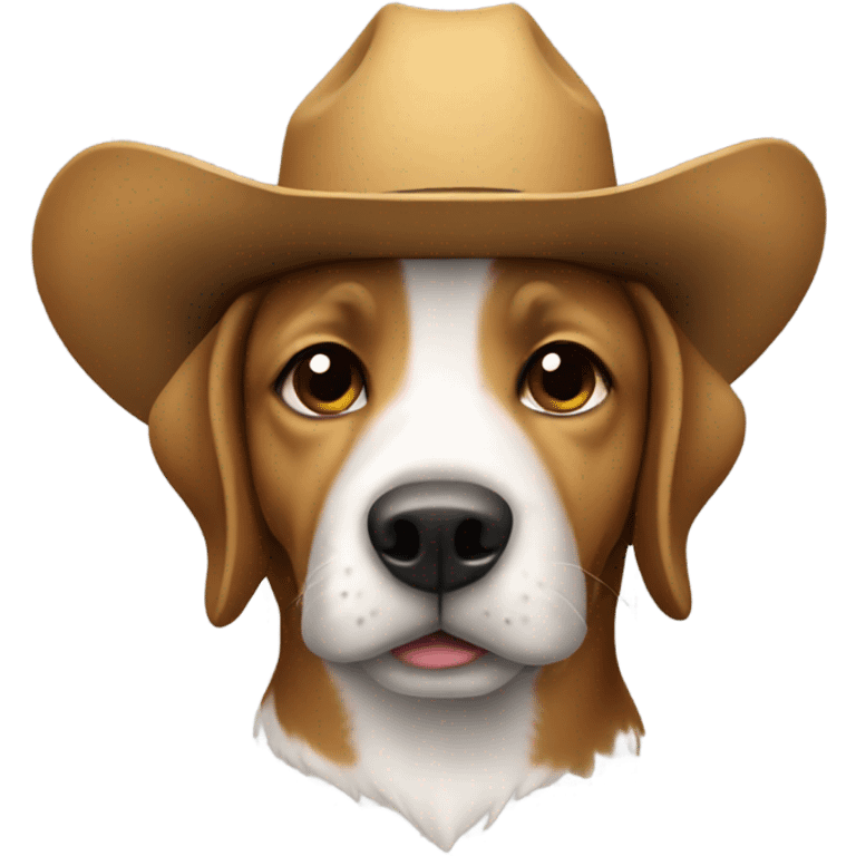 Dog with cowboy hat emoji