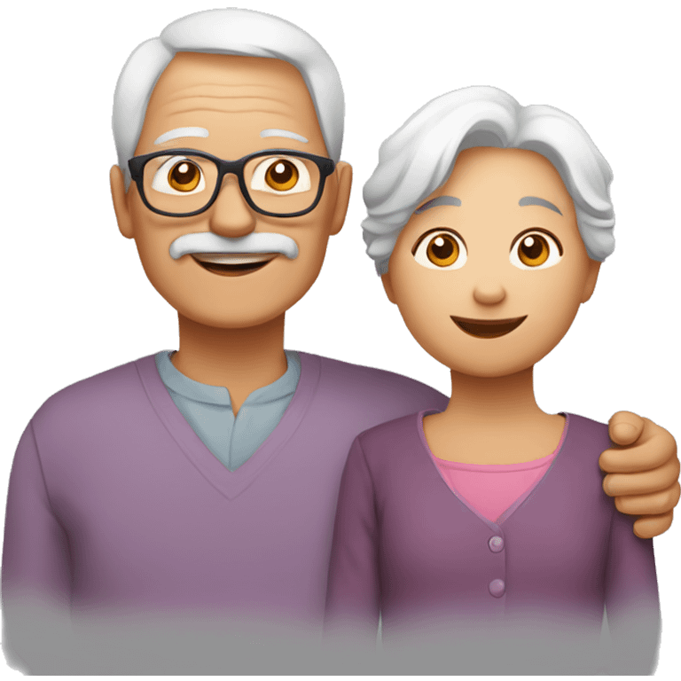 grandparents and grandchild emoji