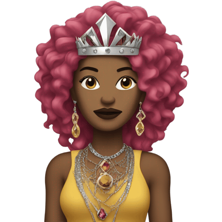 Use my image i am Deborah as a Queen of rock with jewelry emoji