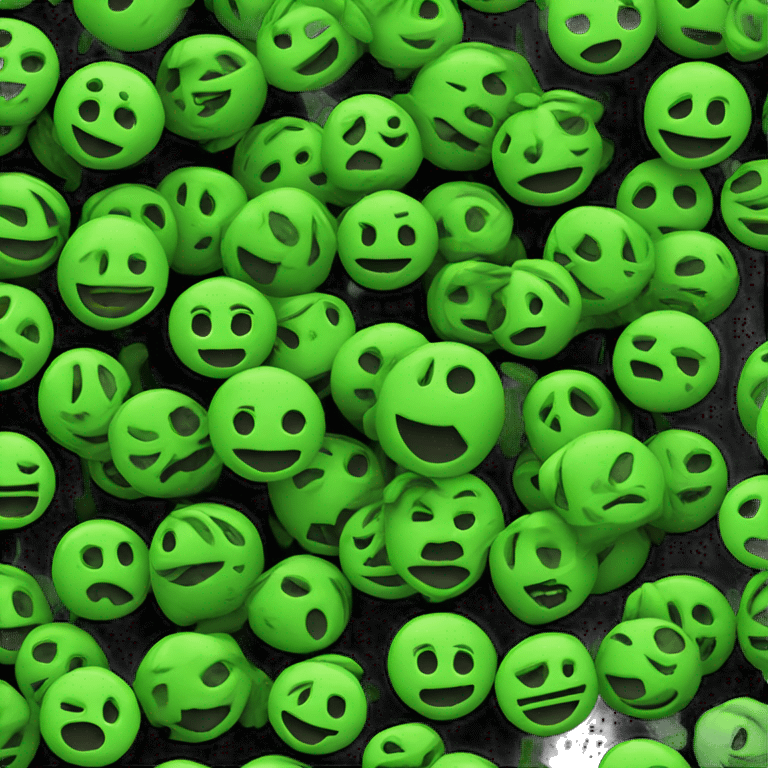 green tik with black background emoji