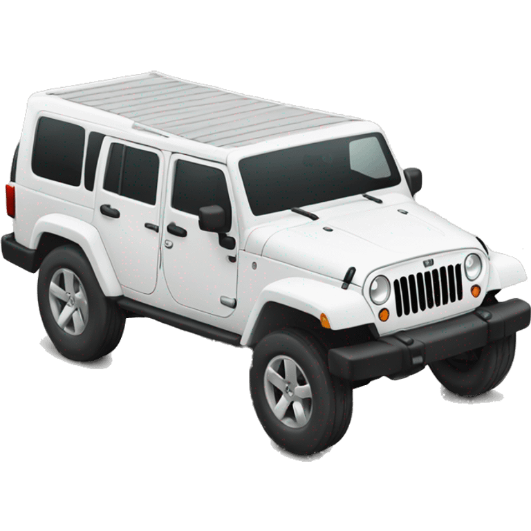 Large 8 seat jeep suv white front quarter view emoji