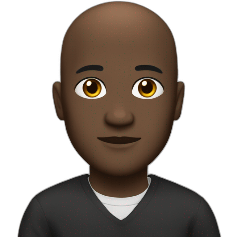 Maurice N Leacock bald, dark-skinned and 53 emoji