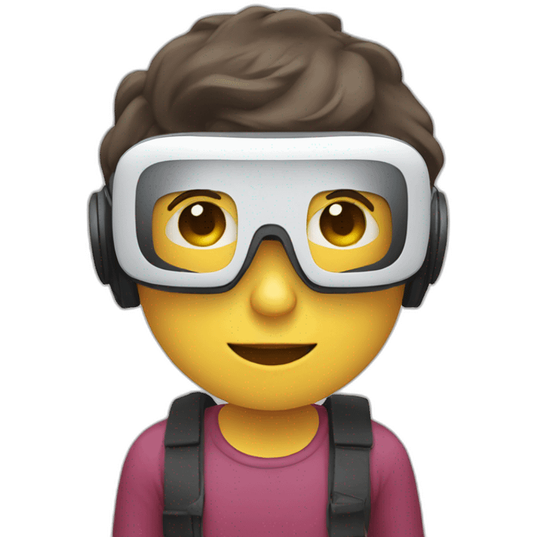 person with virtual reality goggles emoji