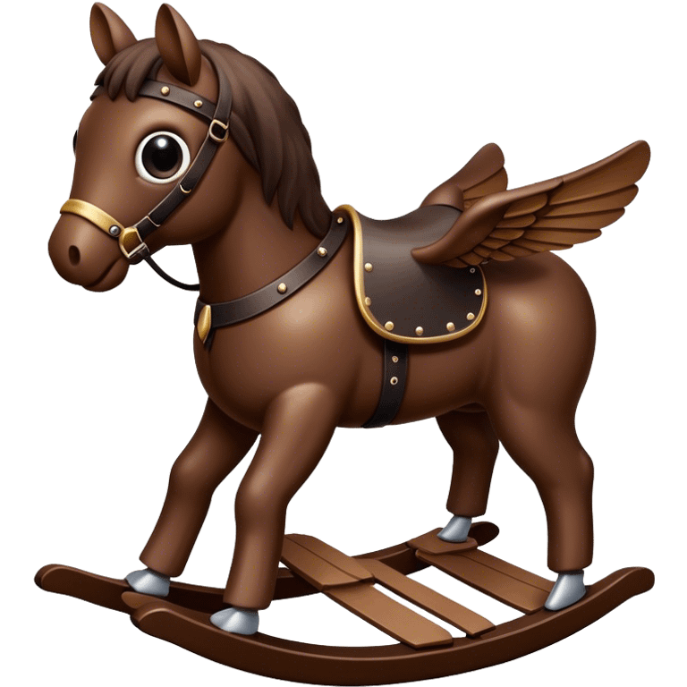 Rocking-horse (toy) mixed with fly (« rocking-horse fly ») emoji