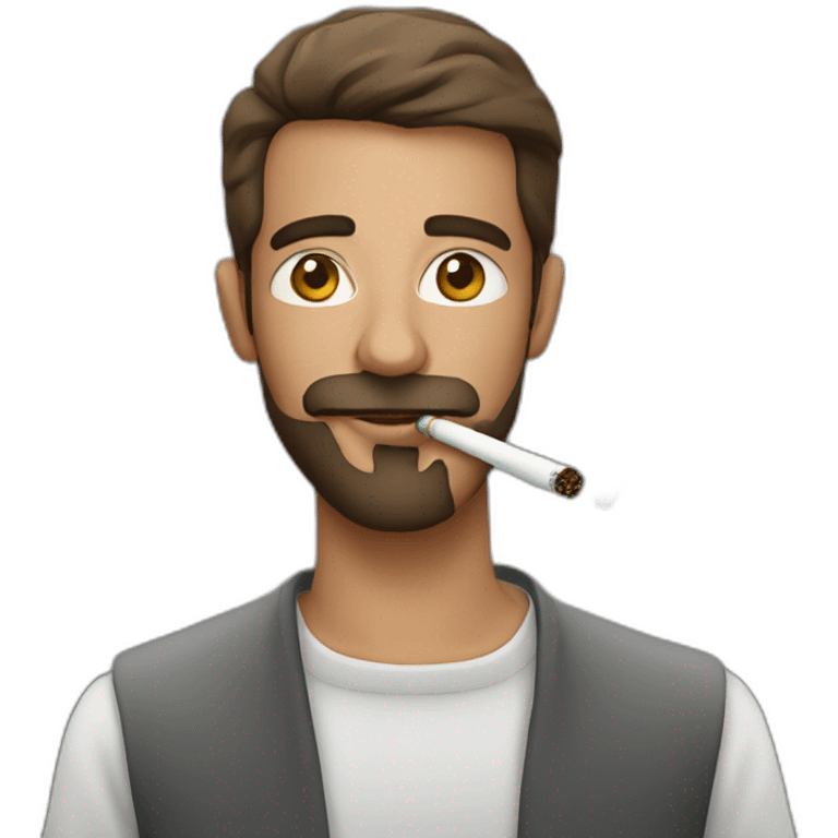 Man smoking shisha emoji