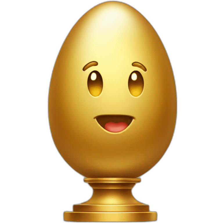 smiling golden egg on a pedestal emoji