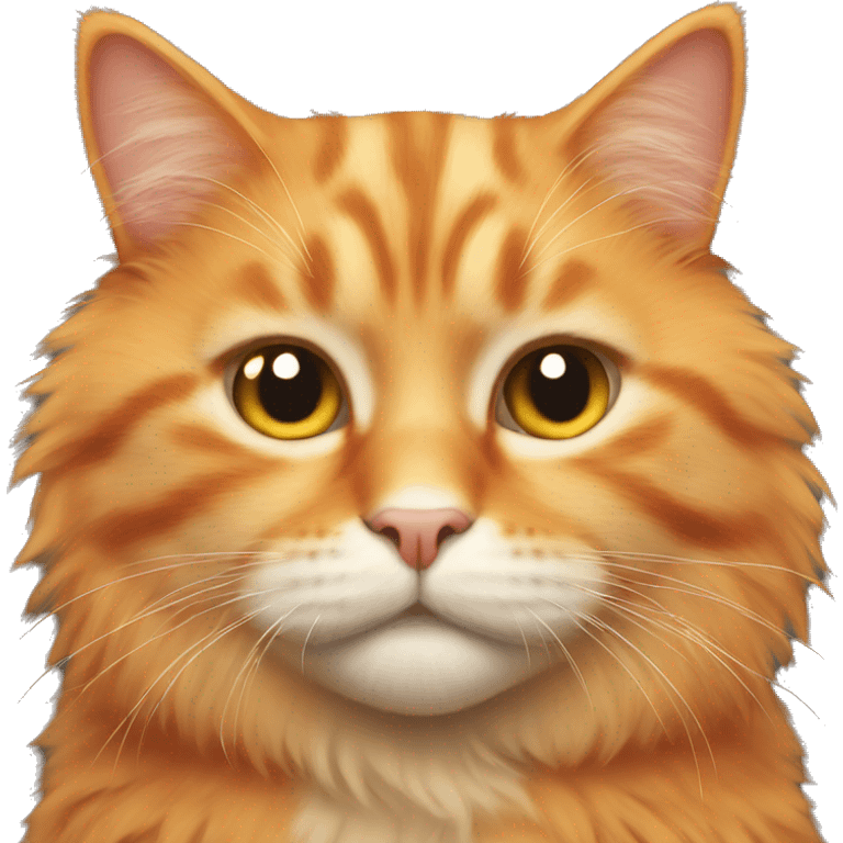 Fluffy orange cat emoji