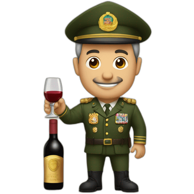 SUBOFICIAL MAYOR EJERCITO TIERRA CANOSO Y 60 AÑOS Y CON UNA COPA DE VINO emoji