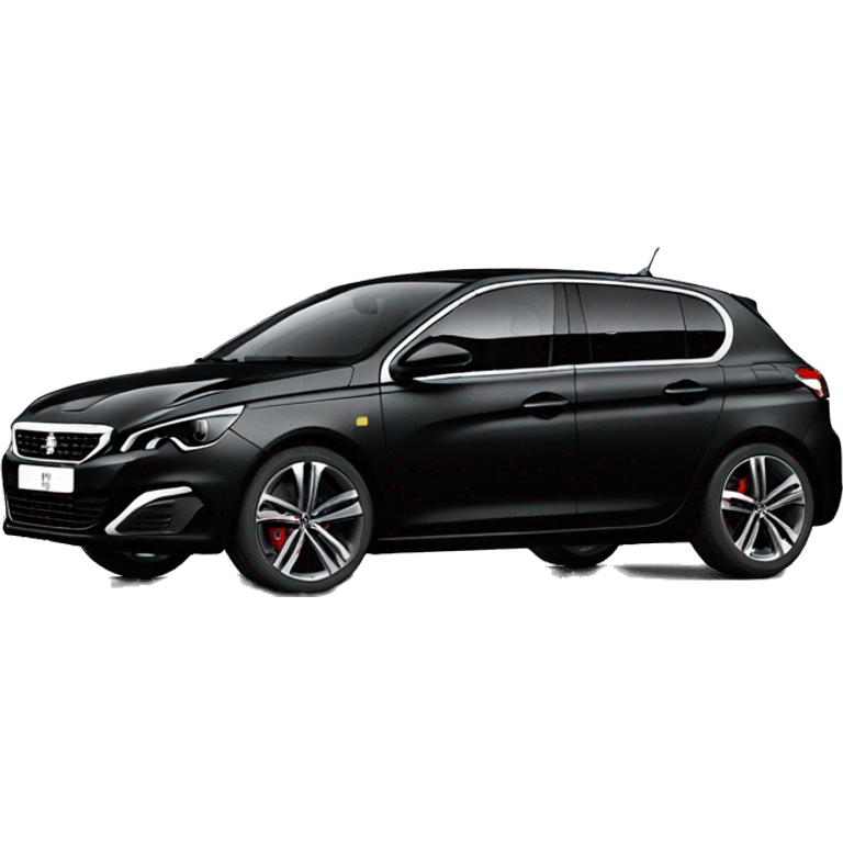 Black Peugeot 308 GT (2017) emoji