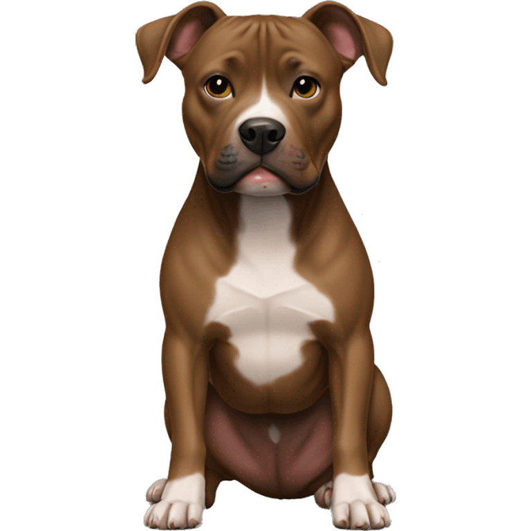 Tan and black pitbull emoji