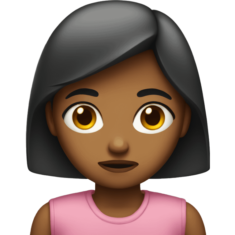 Girl looking annoyed  emoji