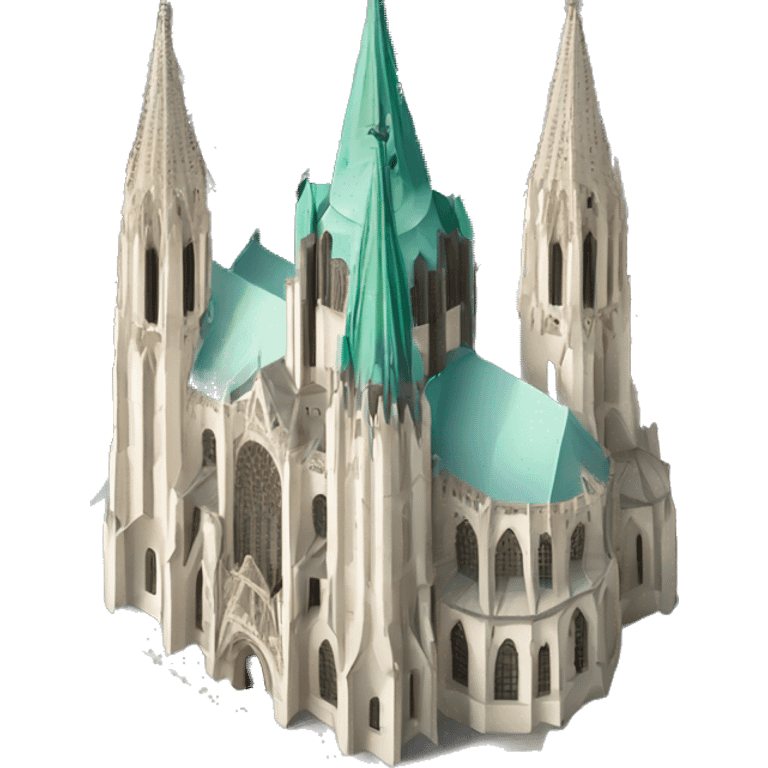 Cologne Cathedral isometric view emoji