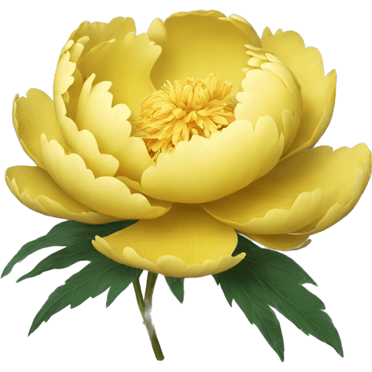 Yellow peony emoji