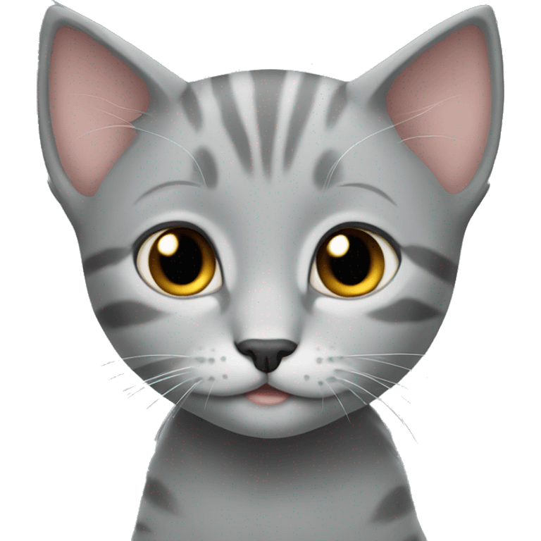 Grey kitten emoji