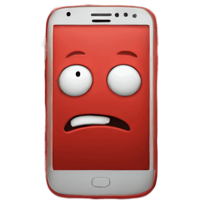 Furious Red smartphone  emoji