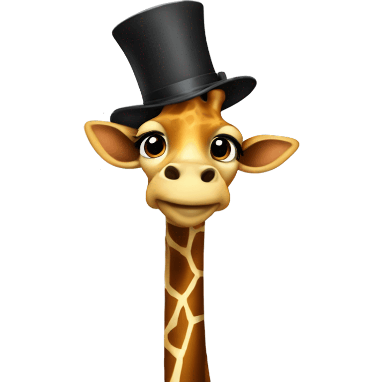 giraffe with top hat emoji