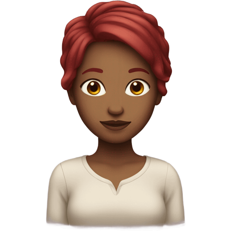 girl with burgundy red hair  emoji