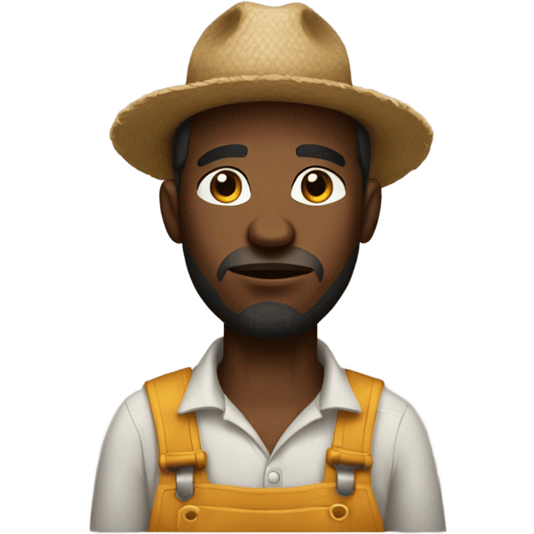 black guy farmer sad face emoji