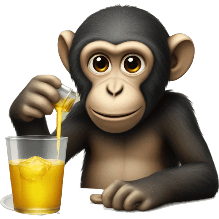 A monkey drinking  emoji