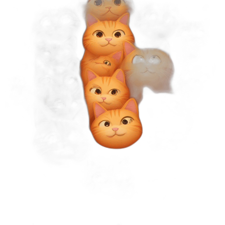 an orange cat which looks down on everyone emoji