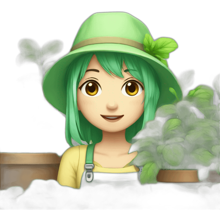 anime gardener girl emoji