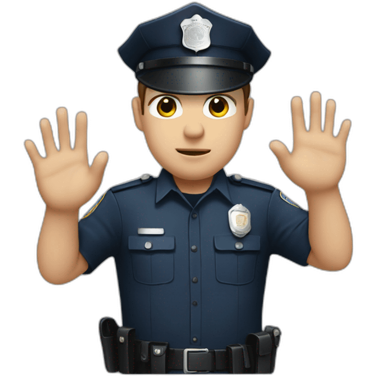 Police man stop hand emoji