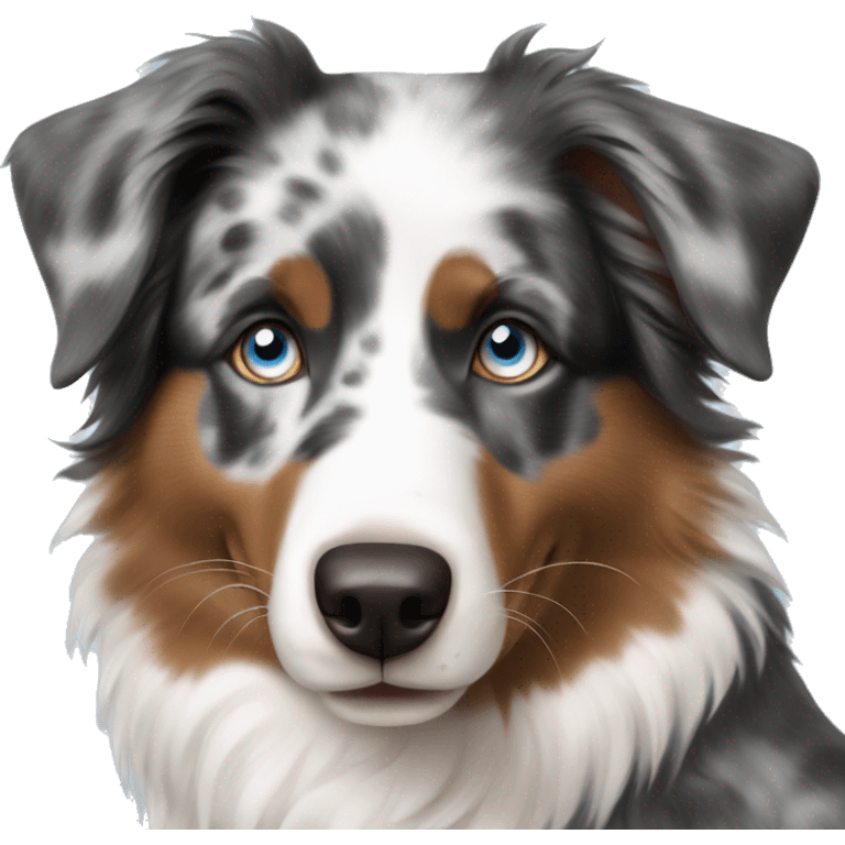 blue eyed australian shepherd emoji