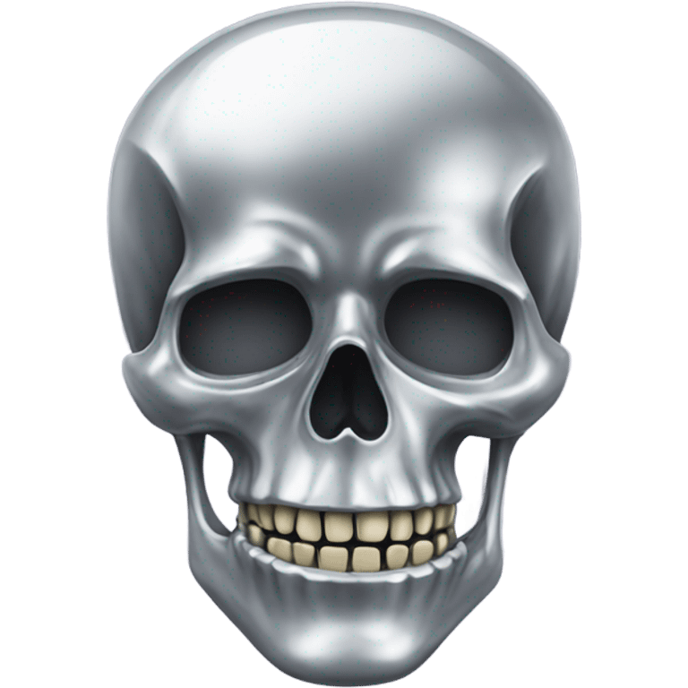 Skeleton made of chrome  emoji