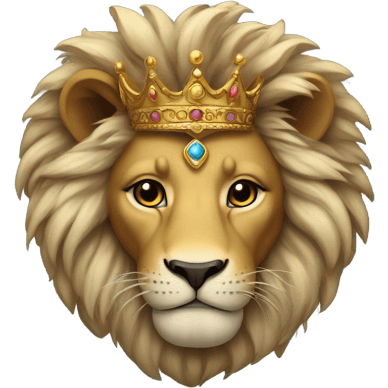 Lion with a crown emoji