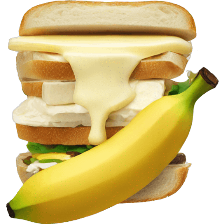 A banana and mayo sandwich. emoji