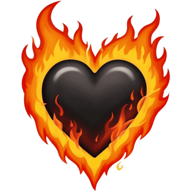 black heart on fire emoji