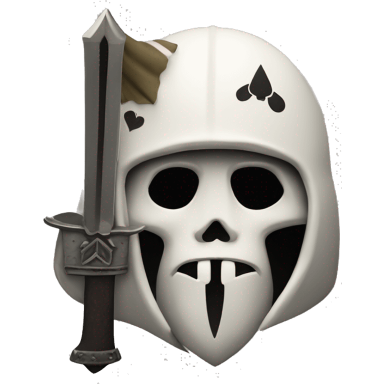 ace of spades with spartan emoji