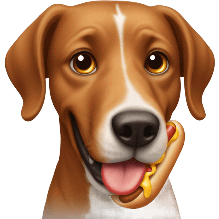 Dog brown taste hot dog emoji