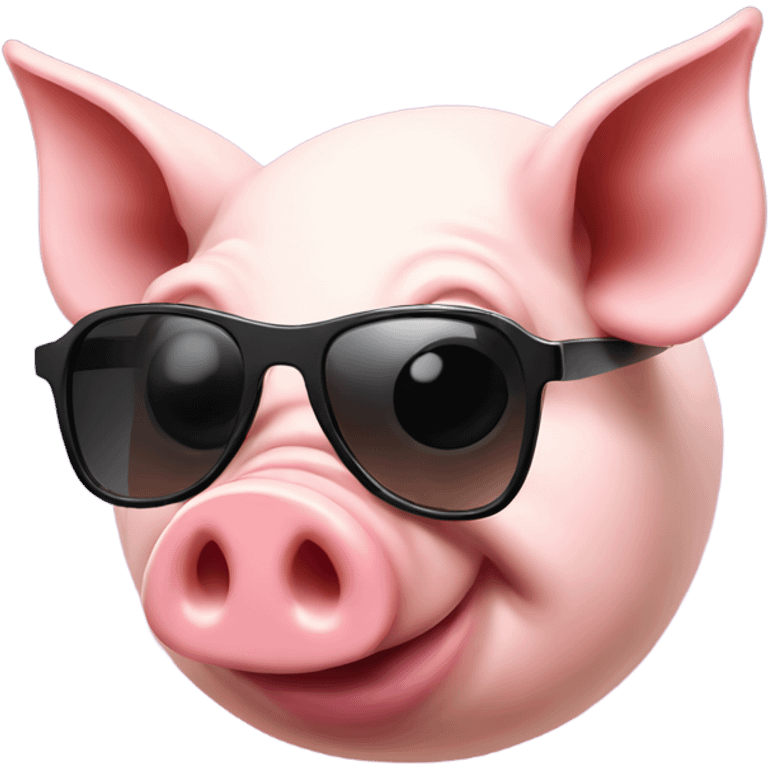 Pig with sunglasses emoji